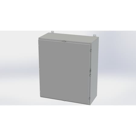 Saginaw Control & Engineering Clamps with Padlock Hasp Electrical Enclosures, 42 in H, 16 in D, 36 in W, NEMA 4, Carbon Steel SCE-42H3616LP